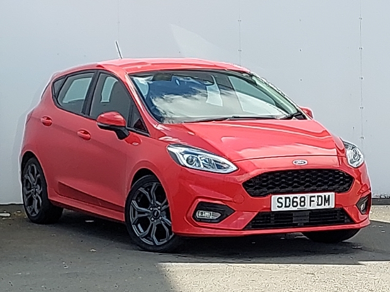 Compare Ford Fiesta St-line SD68FDM Red