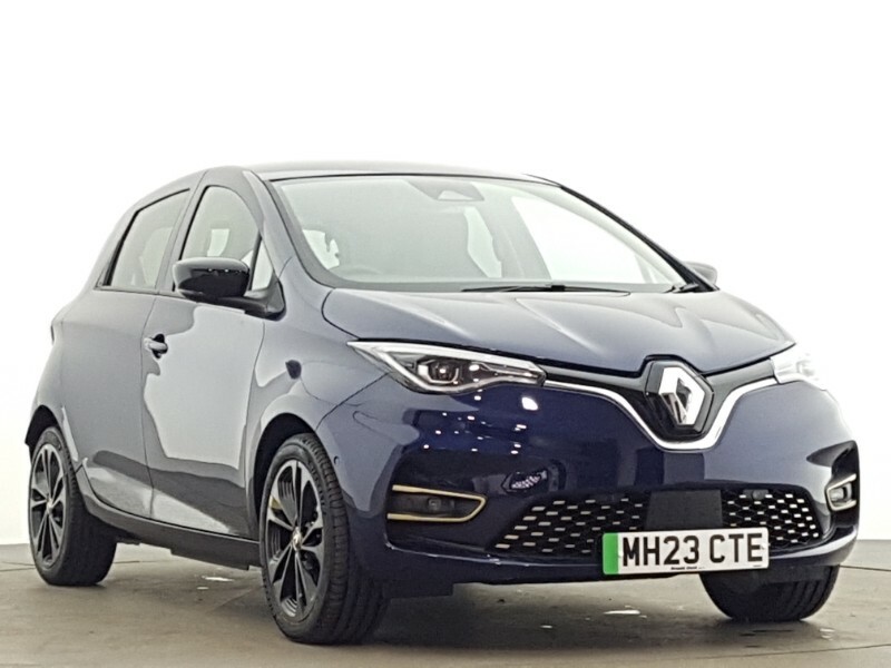 Compare Renault Zoe 100Kw Iconic R135 50Kwh Boost Charge MH23CTE Blue