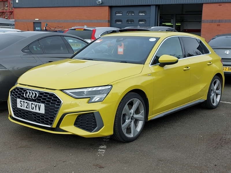 Compare Audi A3 35 Tfsi S Line ST21GYV Yellow