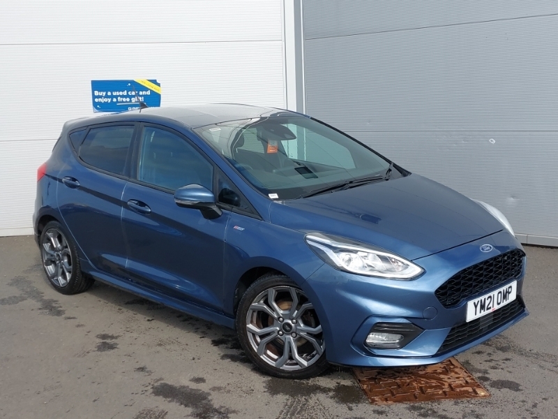 Compare Ford Fiesta 1.0 Ecoboost Hybrid Mhev 125 St-line Edition YM21OMP Blue