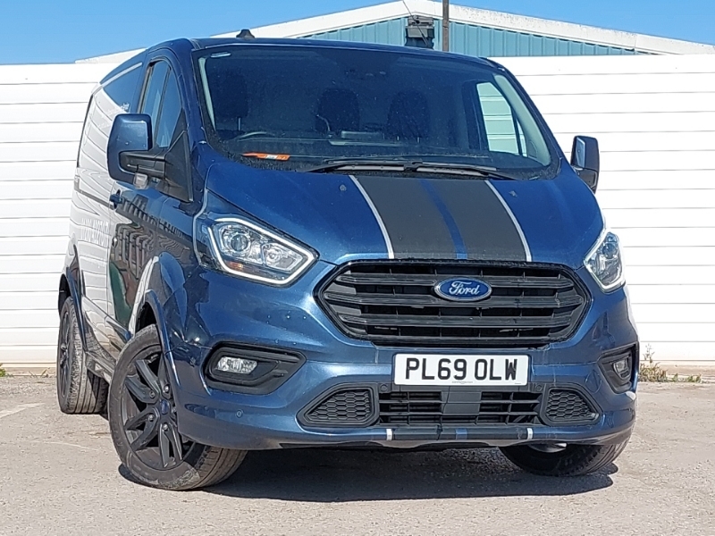 Compare Ford Transit Custom 2.0 Ecoblue 185Ps Low Roof Sport Van PL69OLW Blue
