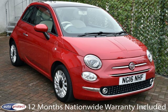 Compare Fiat 500 2016 1.2 Lounge 69 Bhp NG16NHF Red