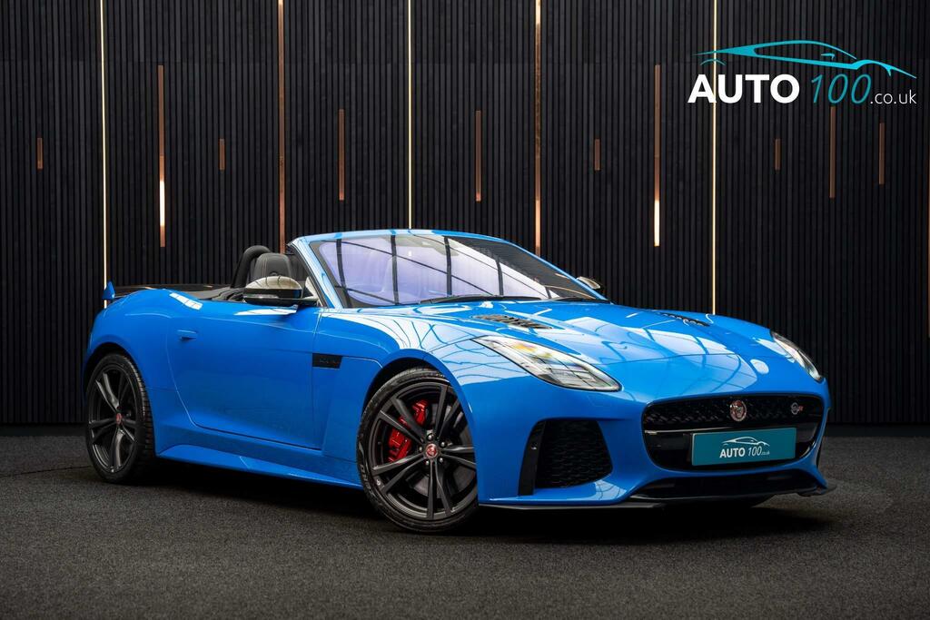 Compare Jaguar F-Type 5.0 V8 Svr Awd Euro 6 Ss M29SVR Blue