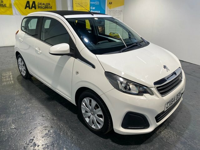 Compare Peugeot 108 1.0 Active Top 68 Bhp Free Road Tax, Bluetooth, CX64OEW White
