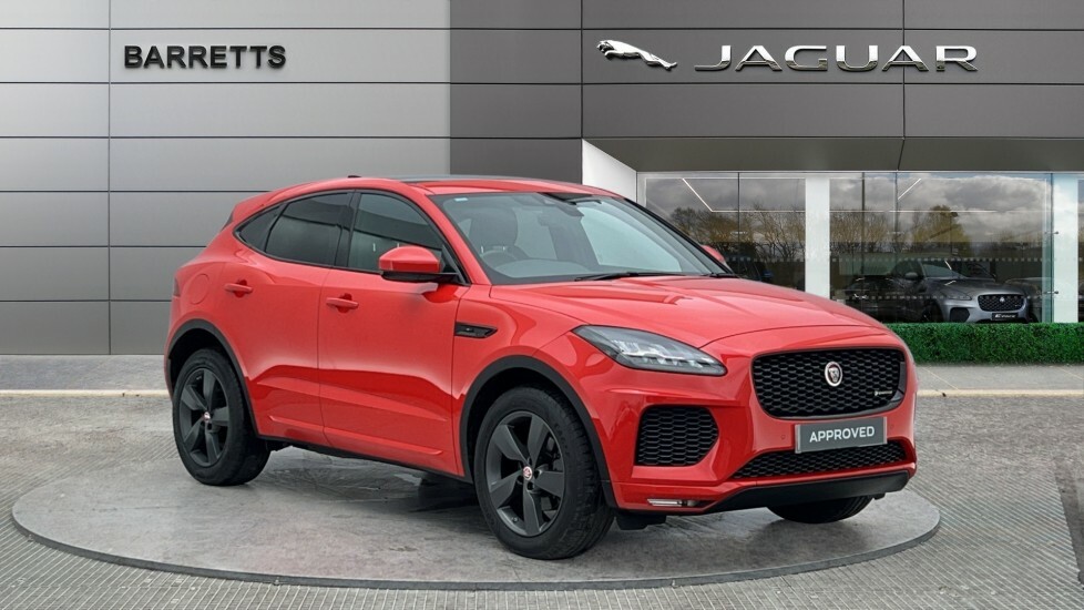 Compare Jaguar E-Pace D150 Chequered Flag Awd OV70UFD Red