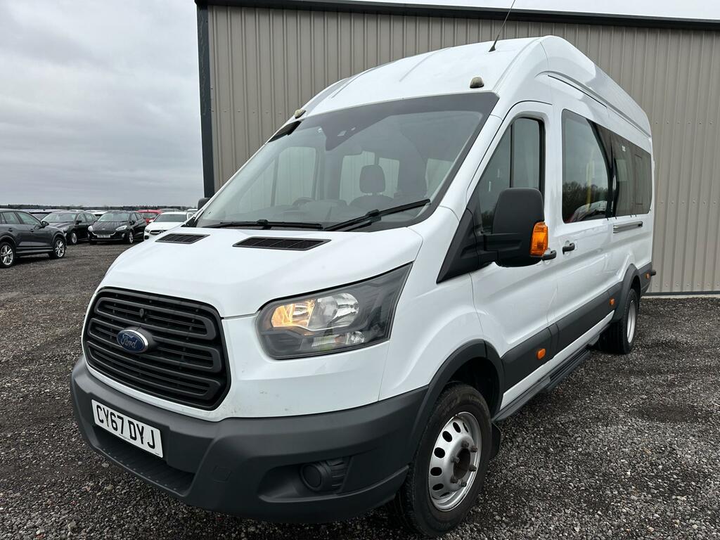 Compare Ford Transit Custom 460 Tdci 125 L4h3 17 Seat Bus High Roof Drw Rwd CY67DYJ White