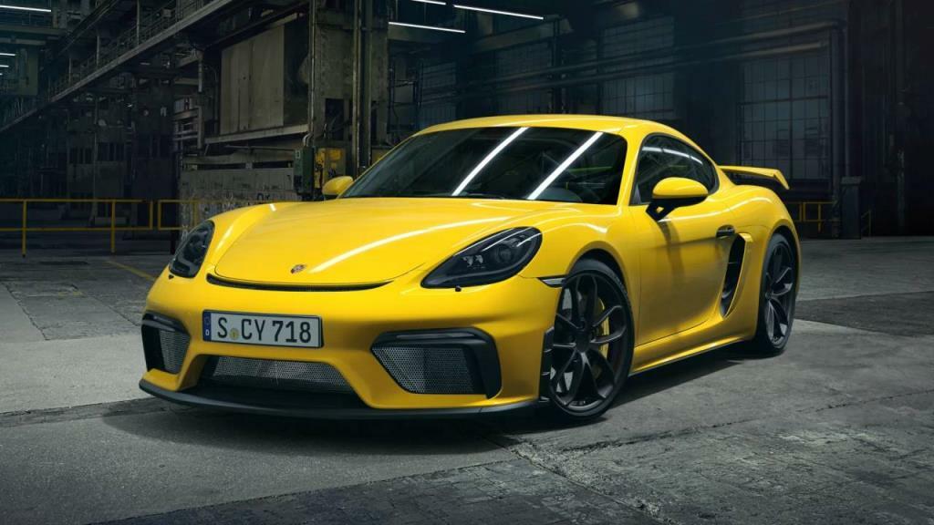 Compare Porsche 718 Cayman Petrol PK22FMV Yellow
