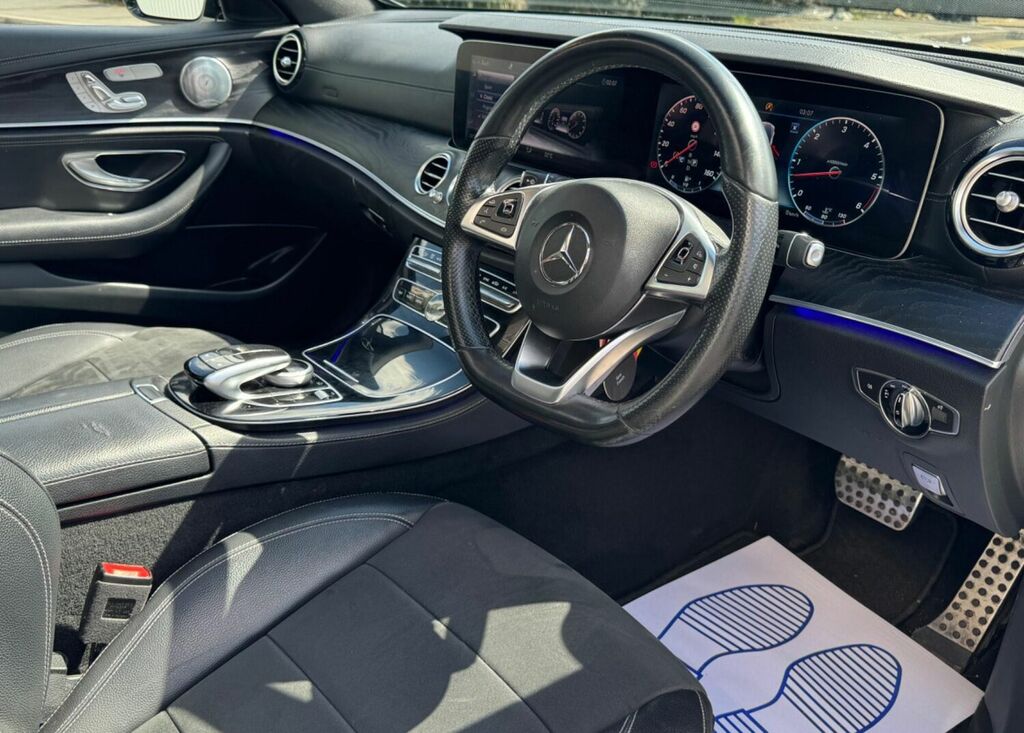 Compare Mercedes-Benz E Class Saloon 3.0 E350d V6 Amg Line Premium Plus G-tron BG67PVA White