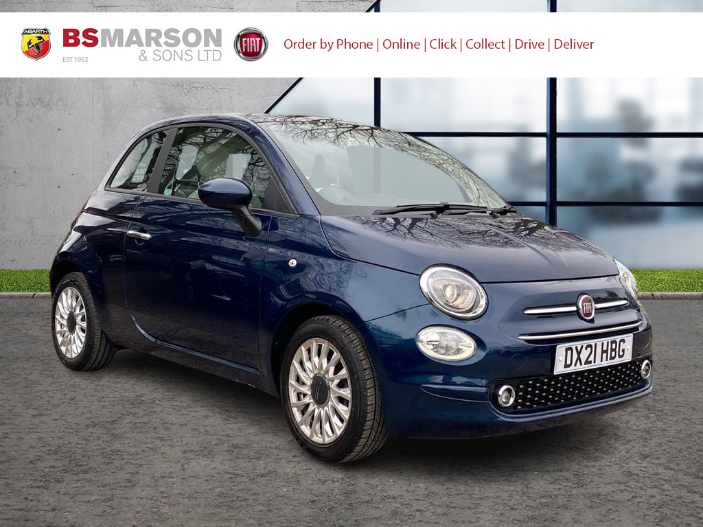 Compare Fiat 500 1.0 Mhev Lounge Euro 6 Ss DX21HBG Blue