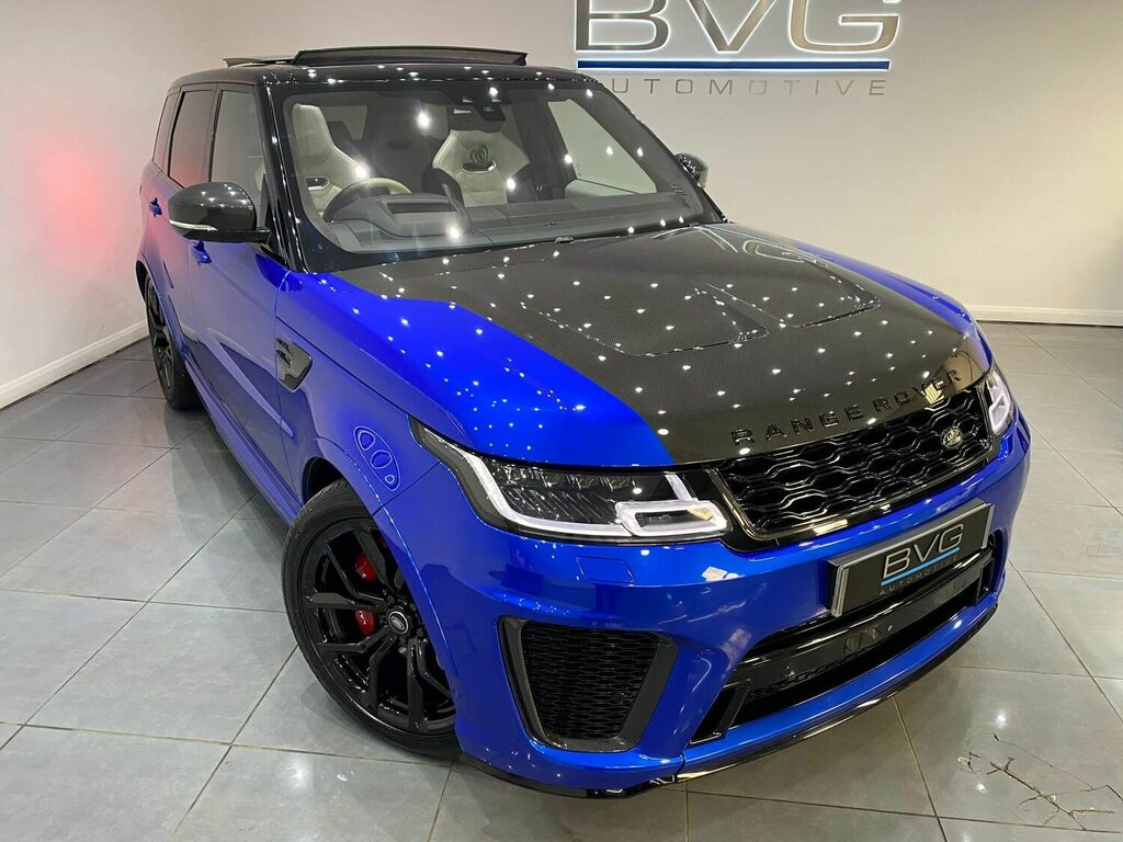 Compare Land Rover Range Rover Sport Range Rover Sport Svr Sc F1BVG Blue