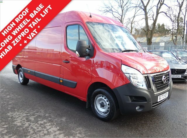 Compare Nissan NV400 2.3 Dci Tekna L3 Lwb H2 High Roof Hiab Zepro Tail BG70RZY Red