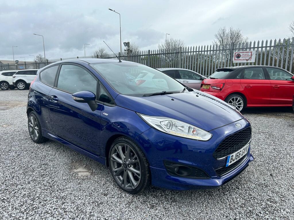 Compare Ford Fiesta 1.0T Ecoboost St-line Euro 6 Ss 20 Tax Ulez BJ66GYV Blue