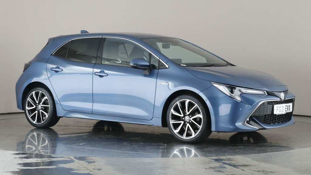 Compare Toyota Corolla 1.8 Vvt-i Hybrid Excel Cvt FG21EVX Blue