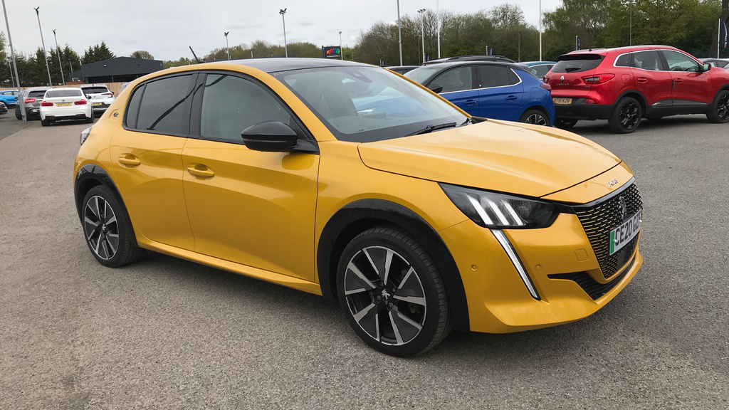Compare Peugeot e-208 100Kw Gt 50Kwh CE20GZF Yellow