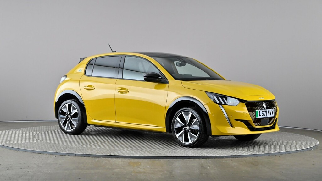 Compare Peugeot e-208 100Kw Gt 50Kwh LS71NVW Yellow