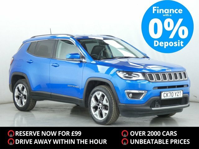 Compare Jeep Compass 1.4 Multiair II Limited 138 Bhp CK70YZT Blue