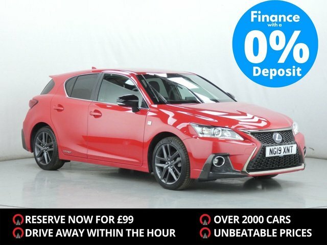 Compare Lexus CT 1.8 200H F Sport 135 Bhp NG19XNT Red