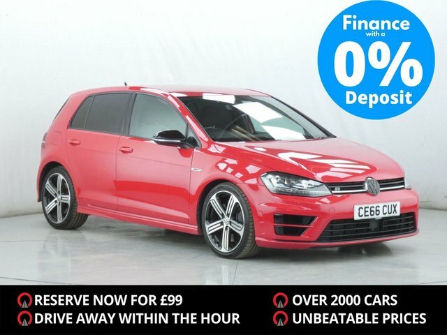 Compare Volkswagen Golf R Dsg CE66CUX Red