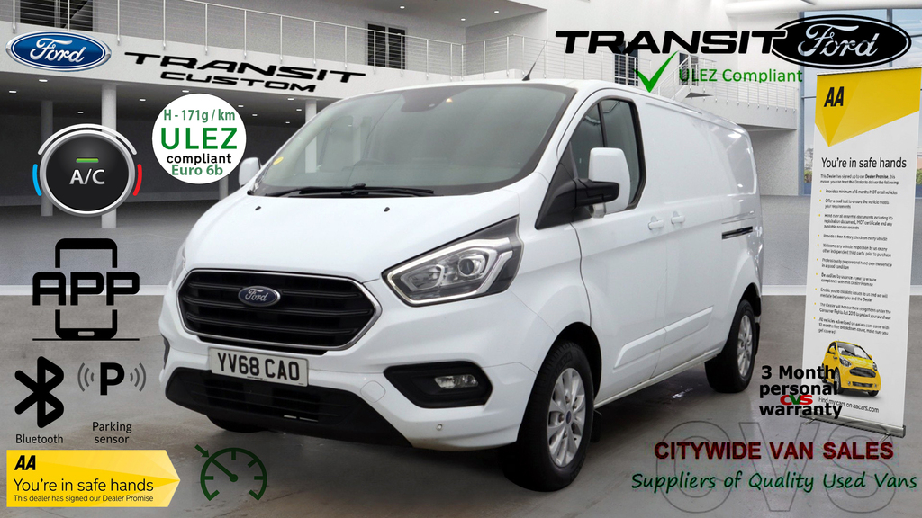 Compare Ford Transit Custom Ford Transit 2018 YV68CAO White