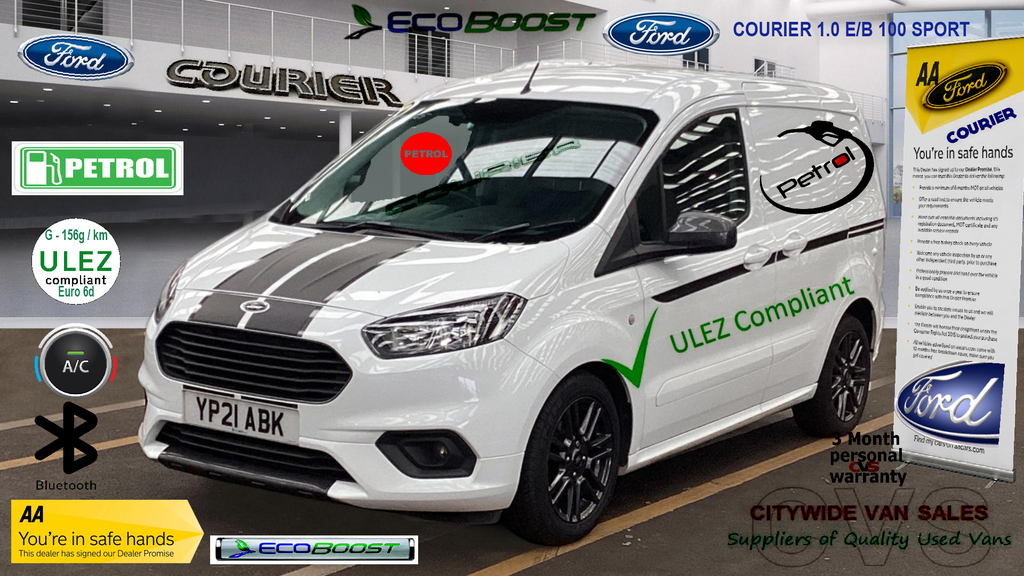 Compare Ford Transit Courier Ford Transit Courier 2021 YP21ABK White
