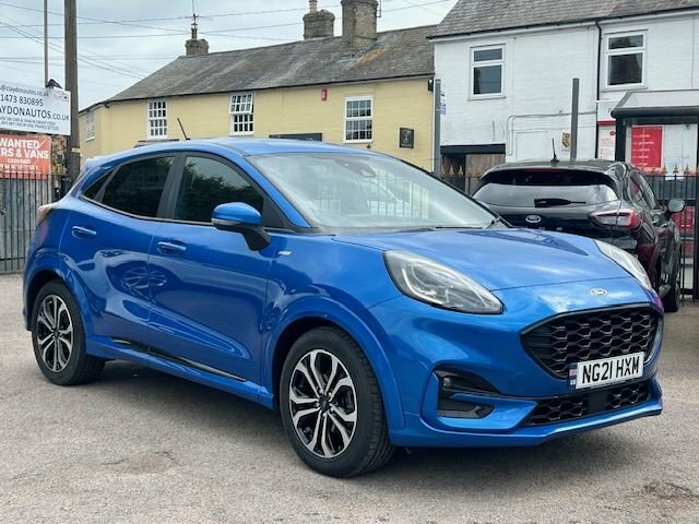 Compare Ford Puma St-line Mhev 125 Bhp With Service History NG21HXM Blue