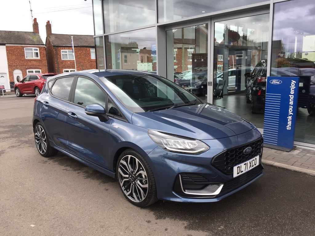 Compare Ford Fiesta 1.0 Ecoboost Hybrid Mhev 125 St-line Vignale DL71XCO Blue