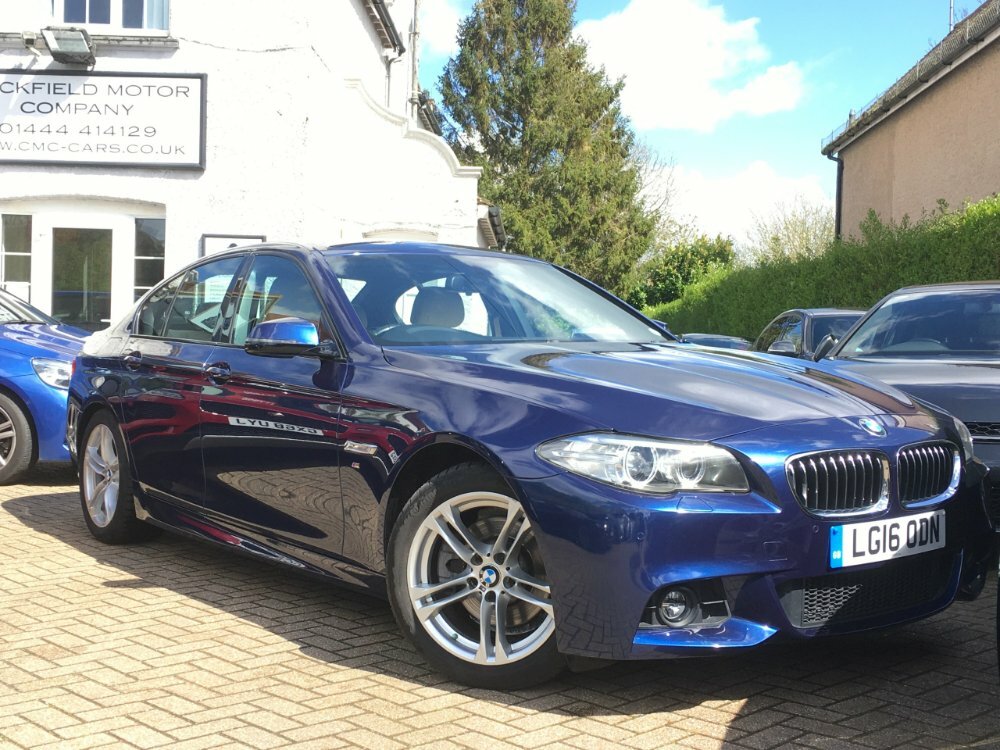 Compare BMW 5 Series 2.0 520D M Sport Saloon Euro 6 S LG16ODN Blue