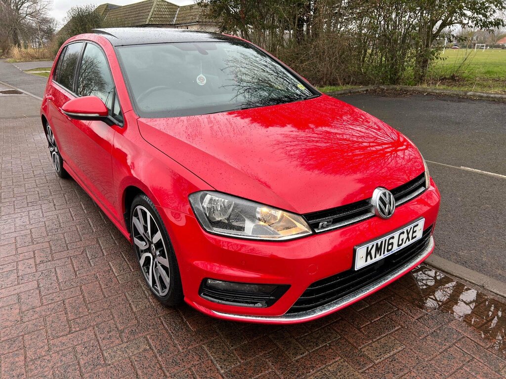 Compare Volkswagen Golf 2.0 Tdi Bluemotion Tech R-line Edition Euro 6 Ss KM16GXE Red