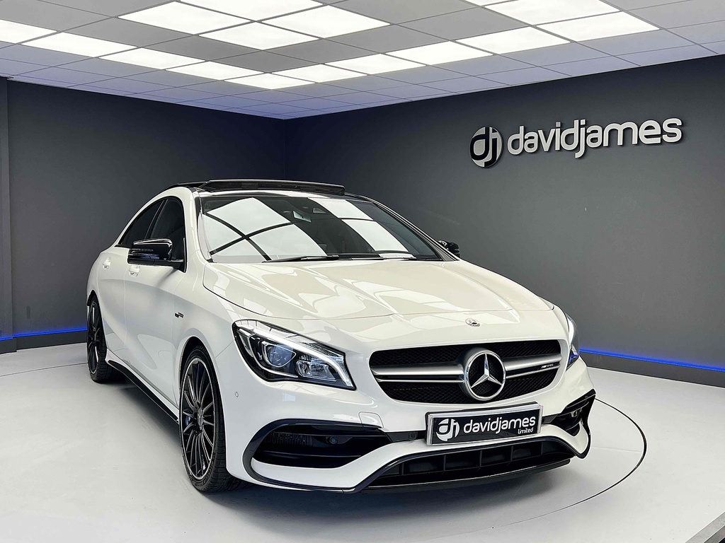 Compare Mercedes-Benz CLA Class Cla45 Amg 2.0 Cla45 Amg Coupe Spds Dct WF67ZXW White