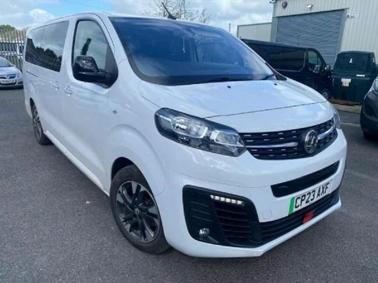 Compare Vauxhall Vivaro 50Kwh Ultimate Lwb 8 Seat, 7.4Kw Charger CP23AXF White