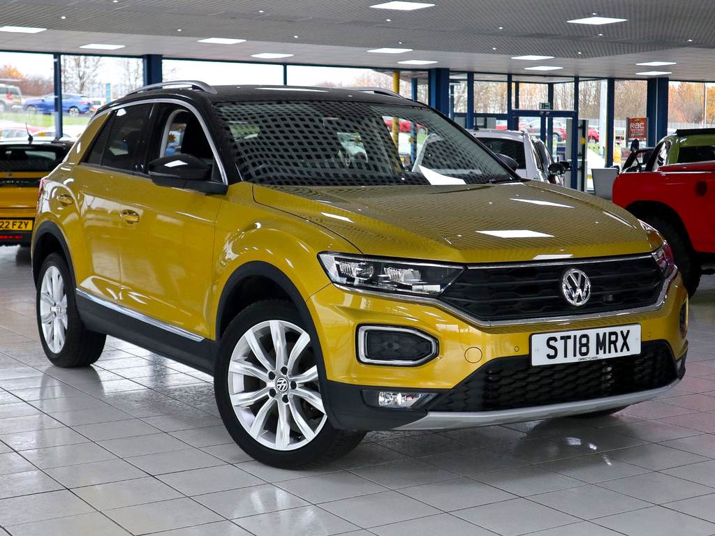 Compare Volkswagen T-Roc 1.5 Sel Tsi Evo ST18MRX Yellow