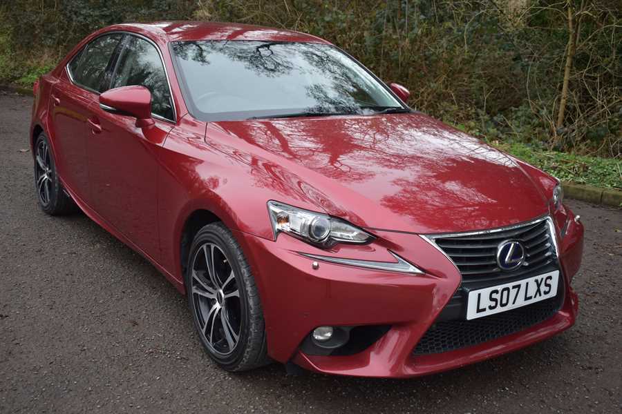 Compare Lexus IS 300H Luxury Saloon LS07LXS Red