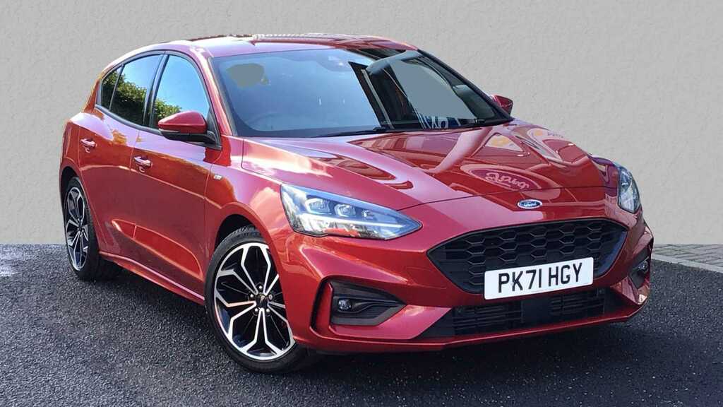 Compare Ford Focus 1.0 Ecoboost Hybrid Mhev 125 St-line X Edition PK71HGY Red