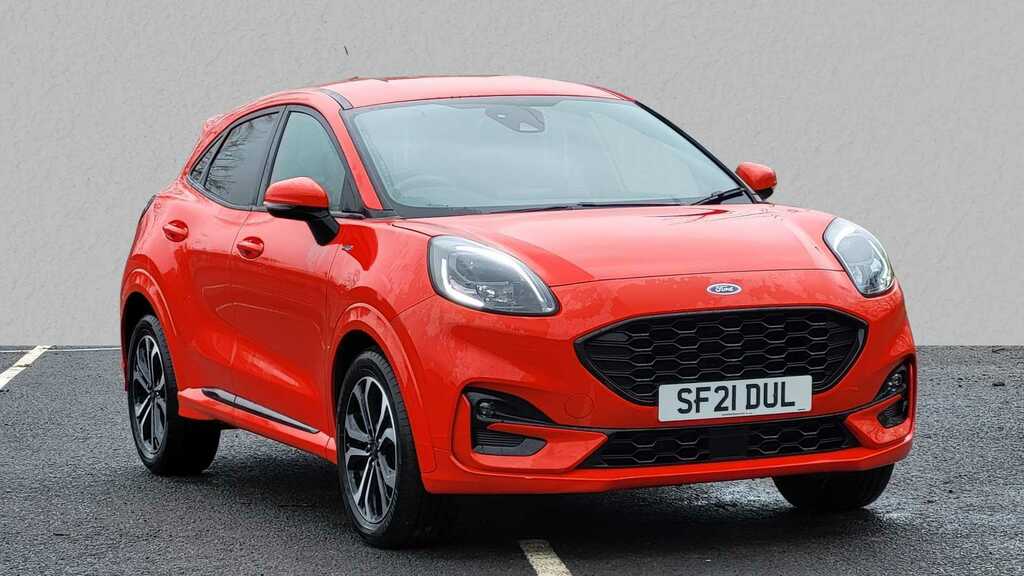 Compare Ford Puma 1.0 Ecoboost Hybrid Mhev St-line SF21DUL Red