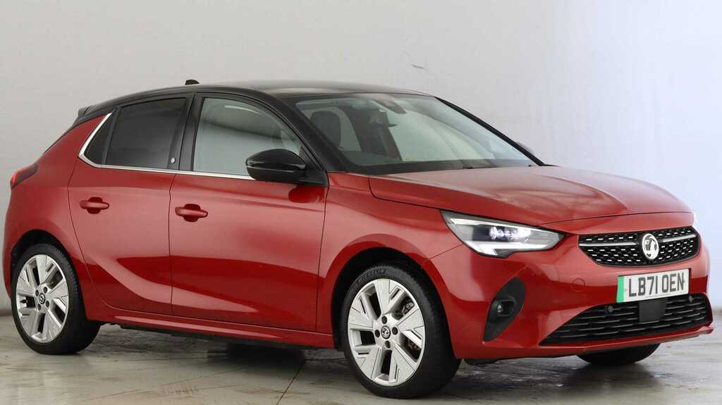 Compare Vauxhall Corsa-e 100Kw Elite Nav Premium 50Kwh 7.4Kwch LB71OEN Red