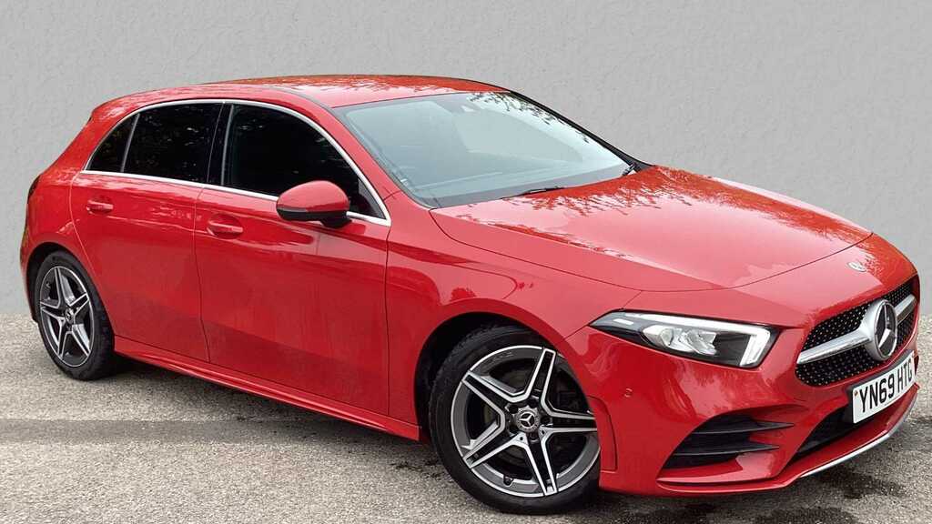 Compare Mercedes-Benz A Class A180d Amg Line Executive YN69HTG Red