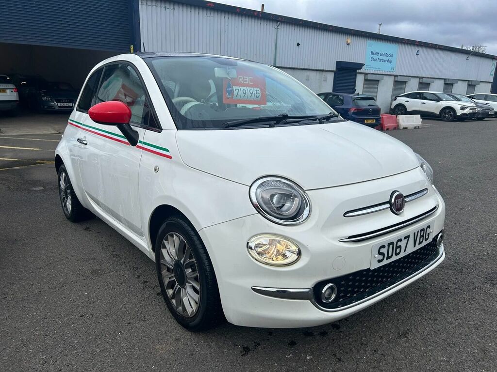 Compare Fiat 500 Hatchback 1.2 Lounge Euro 6 Ss 201867 SD67VBG White