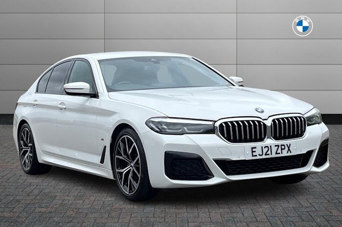 Compare BMW 5 Series 2.0 520D Mht M Sport Saloon Hybrid Step EJ21ZPX White