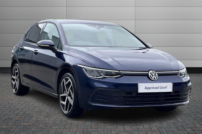 Compare Volkswagen Golf 1.0 Etsi Mhev Life Hatchback Hybrid Dsg EF73HNP Blue