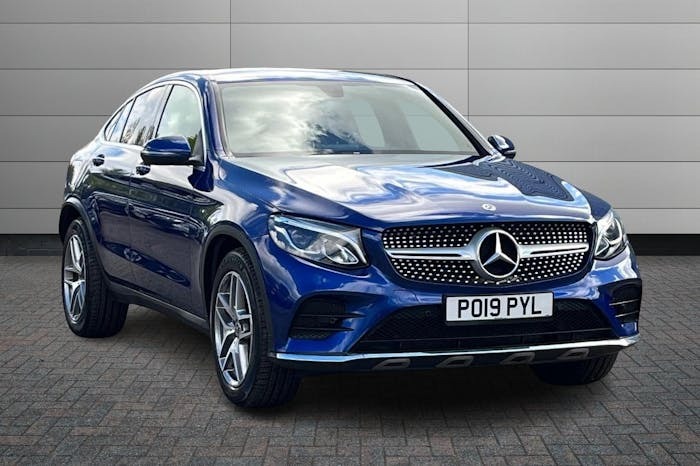 Compare Mercedes-Benz GLC Class 2.0 Glc250 Amg Line Coupe G Tronic Plus PO19PYL Blue