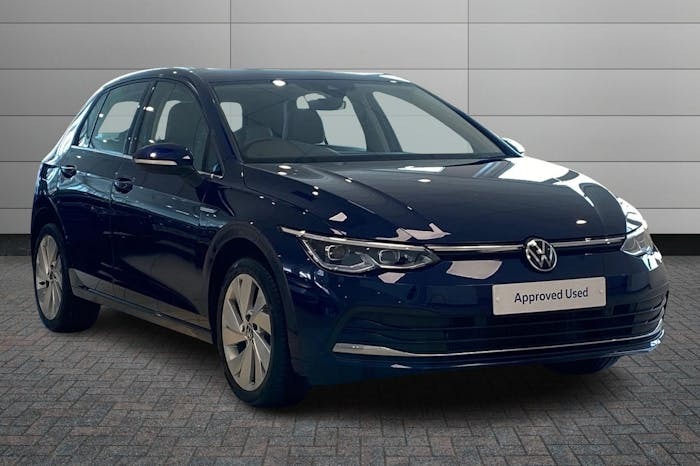 Compare Volkswagen Golf 1.5 Etsi Mhev Style Hatchback Hybrid Ds AO73OHB Blue