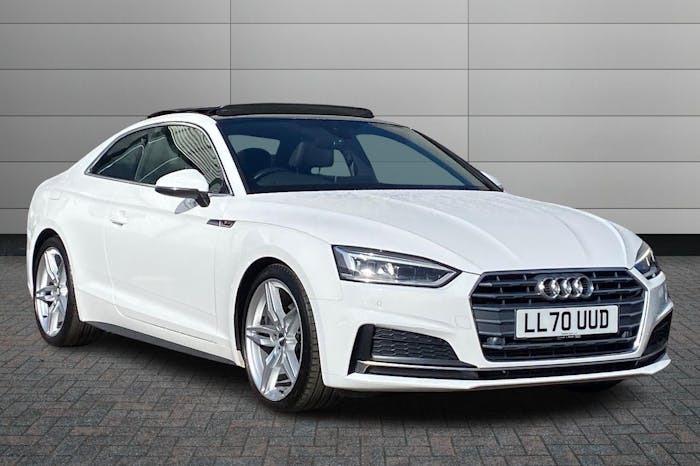 Compare Audi A5 2.0 Tfsi 40 S Line Coupe S Tronic 190 LL70UUD White