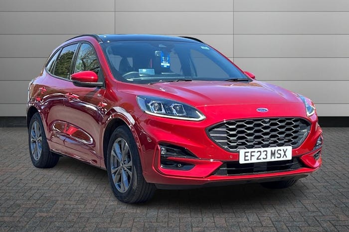 Compare Ford Kuga 2.5H Duratec St Line Edition Suv Hybrid EF23MSX Red