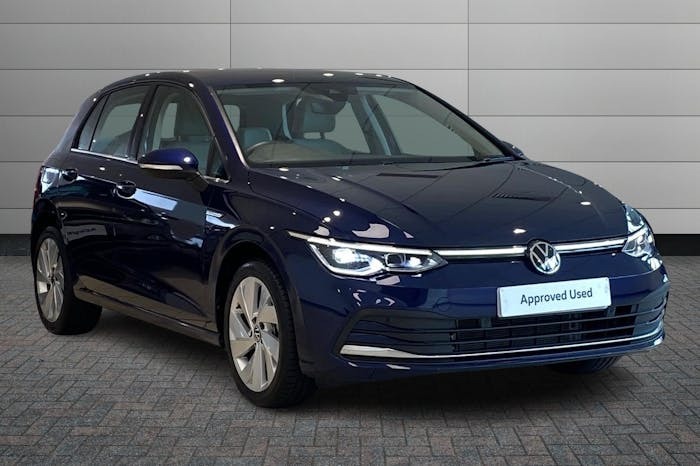 Compare Volkswagen Golf 1.5 Etsi Mhev Style Hatchback Hybrid Ds AO73MJX Blue