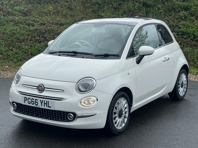 Compare Fiat 500 1.2 Lounge 69 Bhp PG66YHL White