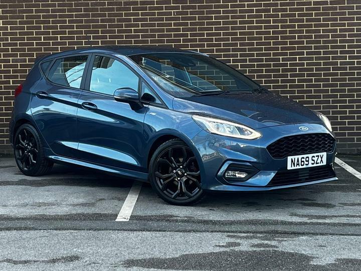 Compare Ford Fiesta 1.0T Ecoboost St-line Euro 6 Ss NA69SZX Blue