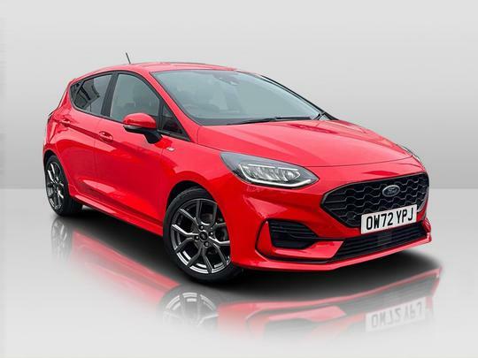Compare Ford Fiesta St-line Edition Nav 1.0T Ecoboost Mild Hybrid Mhev OW72YPJ Red