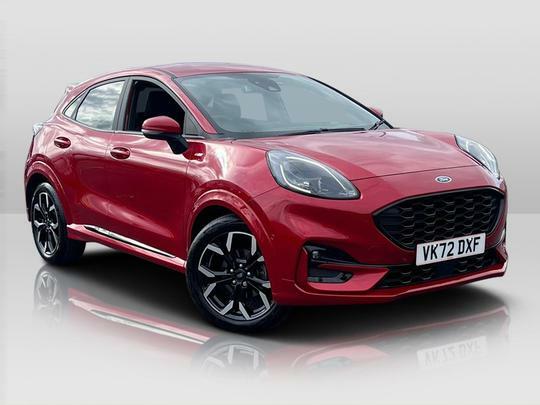 Compare Ford Puma 1.0T Ecoboost Mhev St-line X Suv Hybrid VK72DXF Red