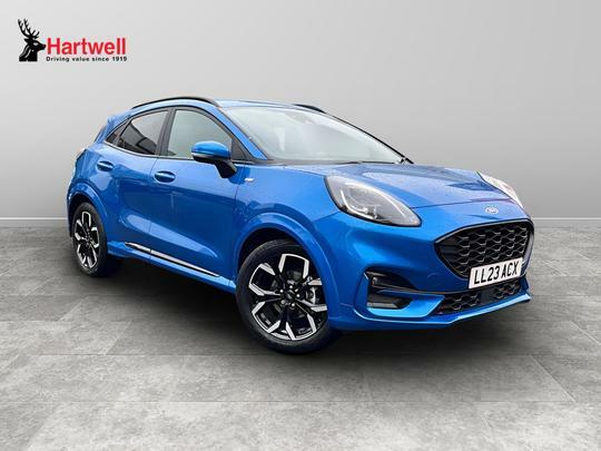 Compare Ford Puma St-line X 1.0T Ecoboost Mild Hybrid Mhev 125Ps LL23ACX Blue