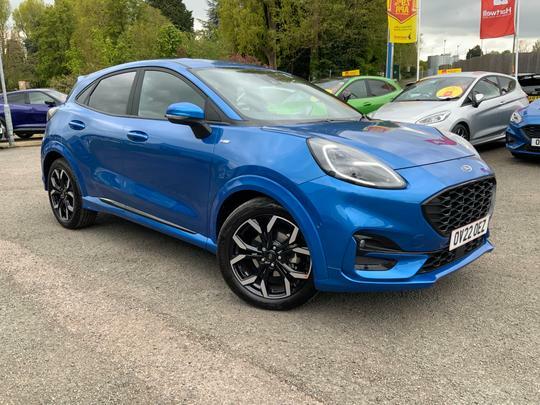 Compare Ford Puma St-line X 1.0 Ecoboost 125Ps Mhev OV22OEZ Blue